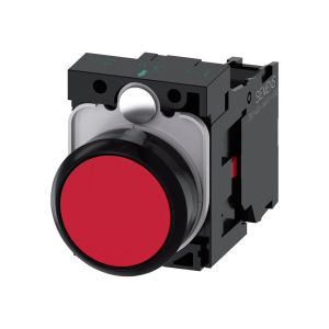 Siemens 3SU1100-0AB20-1CA0 Buton Komple Yay Dönüş Kırmızı 1Nc