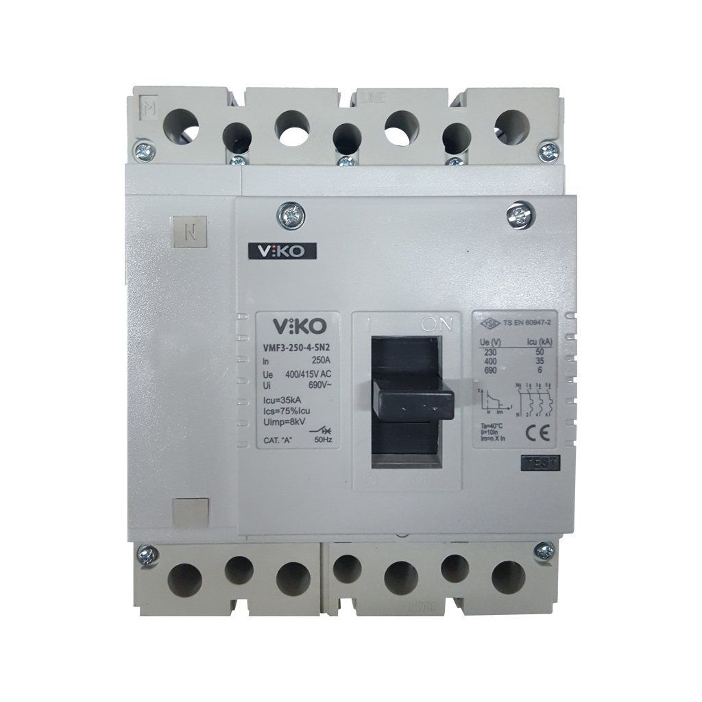Viko Vmf-Sn2 Sabit Tip Kompakt Şalter 250A 35Ka 4 Kutuplu VMF3-250-4-SN2