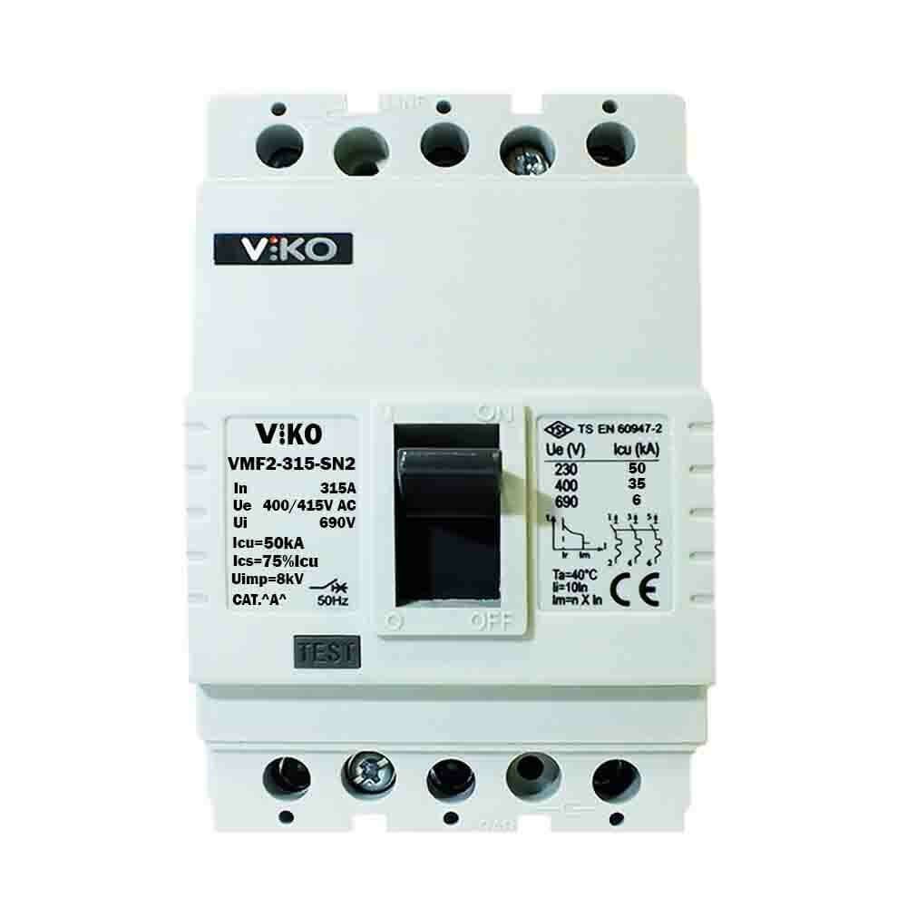 Viko Vmf-Sn2 Sabit Tip Kompakt Şalter 315A 50Ka 3 Kutuplu VMF4-315-SN2