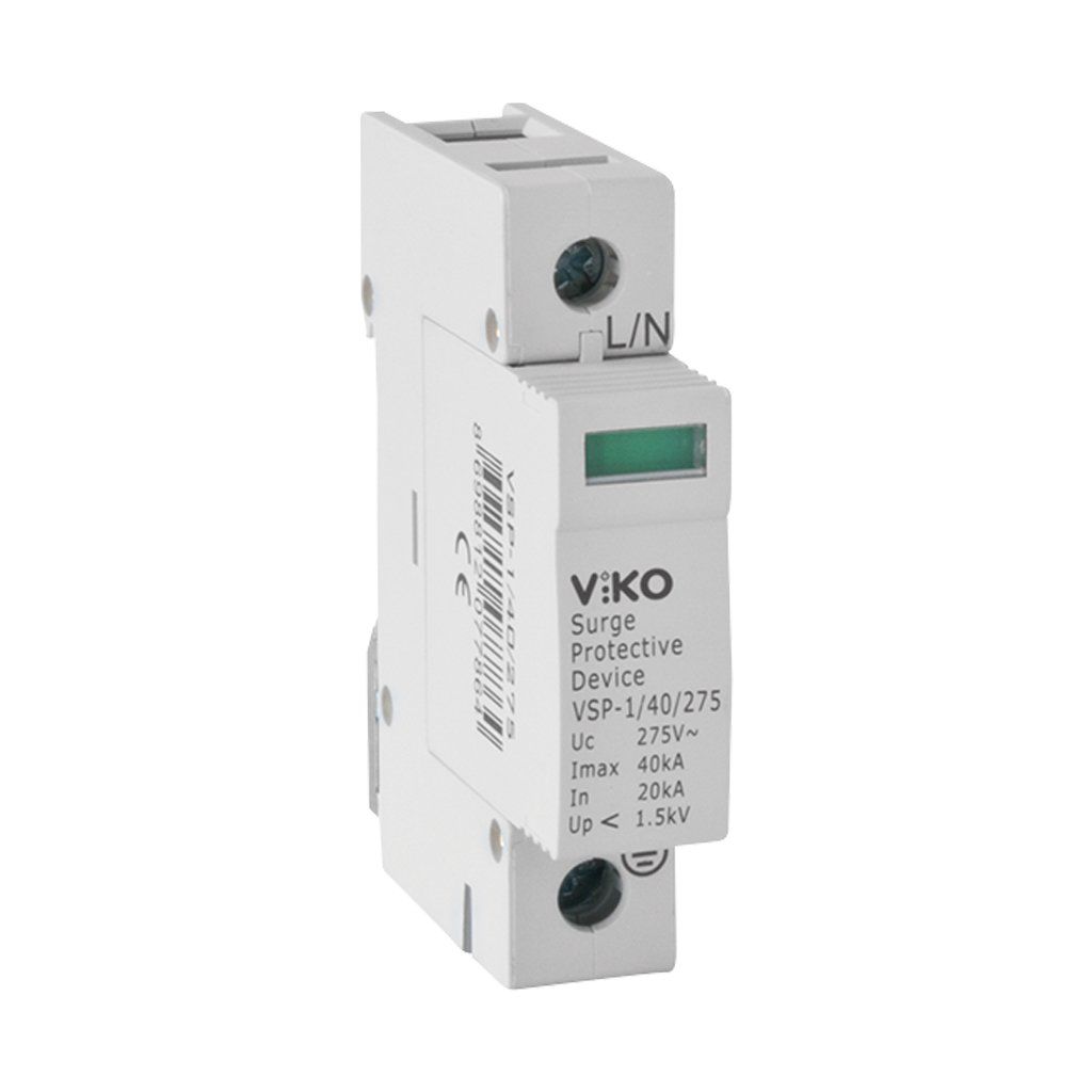 Viko Modüler Alçak Gerilim Parafudr B Sınıfı 100 Ka 275V Ac 4 Kutup VSP-4/100/B