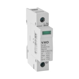 Viko Modüler Alçak Gerilim Parafudr B Sınıfı 100 Ka 275V Ac 4 Kutup VSP-4/100/B