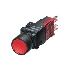 Siemens 3SB2227-0AC01 3Sb2 Plastik Seri Komple Işıklı Butonlar Duy Ve 24V Ampul Dahil Kırmızı Buton 1Nc