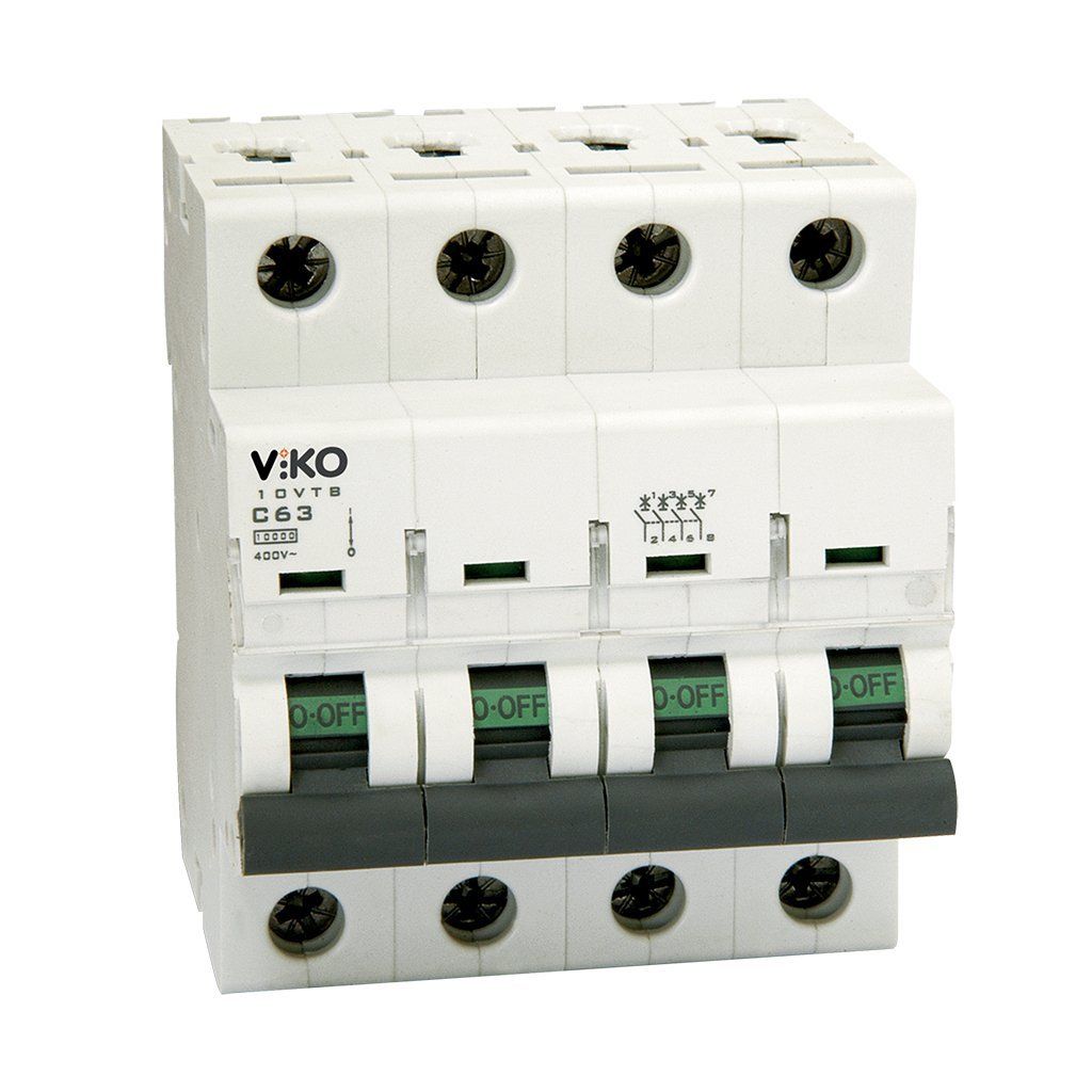 Viko Otomatik Sigorta 10VTB-4C63 C Tipi 4X63Amper 10Ka