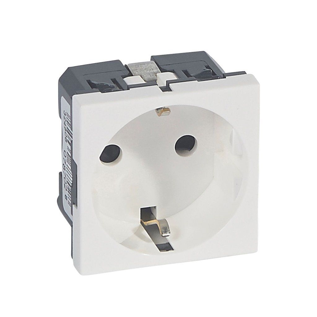 Legrand Sistem Armada Antimikrobiyel Alman Std. Vida Bağlantılı Topraklı Priz Beyaz 2 Modül 078702