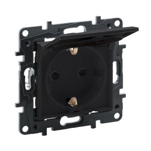 Legrand Raventi Füme Kapaklı Topraklı Priz 768318