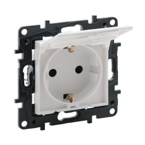 Legrand Raventi Beyaz Kapaklı Topraklı Priz 768118
