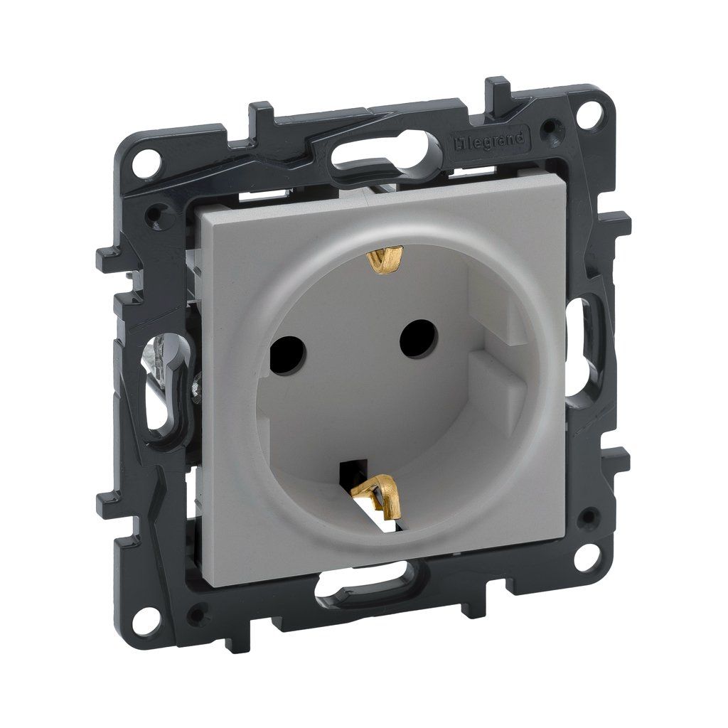 Legrand Raventi Selectıon Alüminyum Topraklı Priz 768214