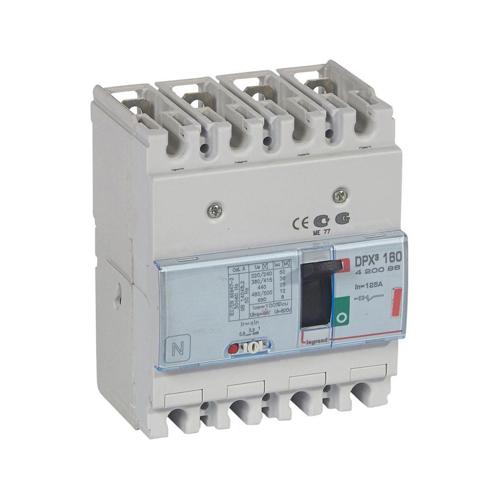 Legrand DPX3 Standart Tip 4x125Amper Kompakt Şalter 36Ka 420096