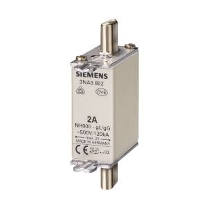 Siemens 3NA3807 500V Ac/250V Dc07 20A Nh-Bıçaklı Sigorta Boy 000