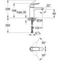 23327000 - Grohe Lavabo Bataryası Eurosmart Cosmo M-Boyut Krom