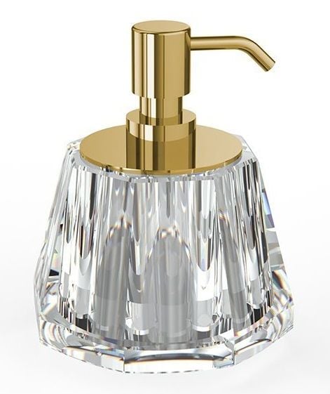 3102-0001-EG - Sorrento Sıvı Sabunluk Tezgah Üstü Kristal-Gold