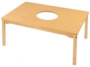 Okulca OK-11675 Naturel Ahşap Dikdörgen Oyun Masası  120*80*54 cm