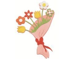 Okulca OK-26575 Ahşap Çiçek Demeti Figürü