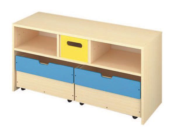 Okulca OK-13092 Üç Gözlü İki Sandıklı Dolap  120*35*55 cm