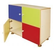 Okulca OK-13040 Dört Kapaklı Dolap 90*40*75 cm