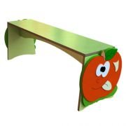 Okulca OK-12061 Elma Figürlü Ahşap Bank 120*35*35 cm