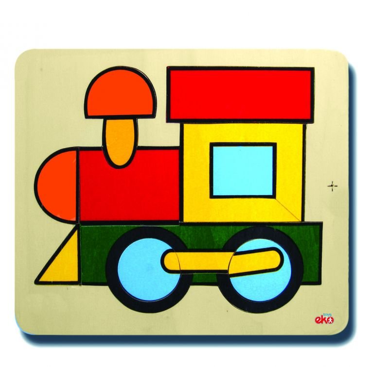 Okulca E-40055 Geometrik Tren Puzzle