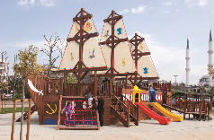 Okulca AOG-1500 Ahşap Oyun Gemisi 1200*900 cm