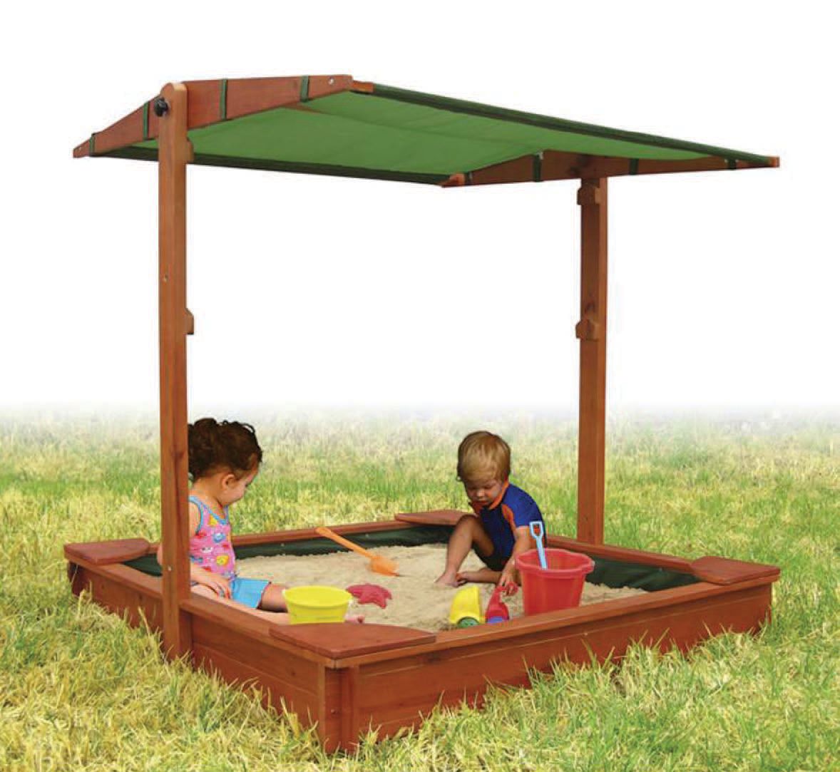 Okulca KUM-3870 Çatılı Kum Havuzu 150*150 cm