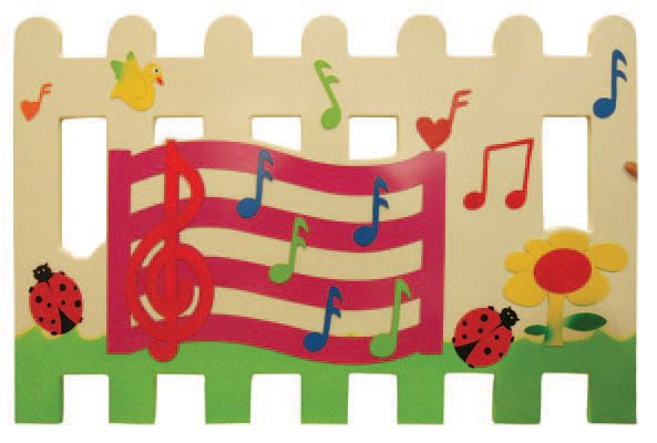 Okulca TFÇ-123 Nota Figürlü Kreş Çiti 100*70 cm