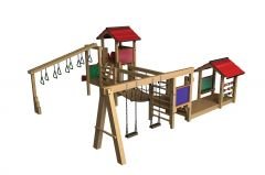Okulca OG-3085 Ahşap Oyun Grubu 650*650 cm