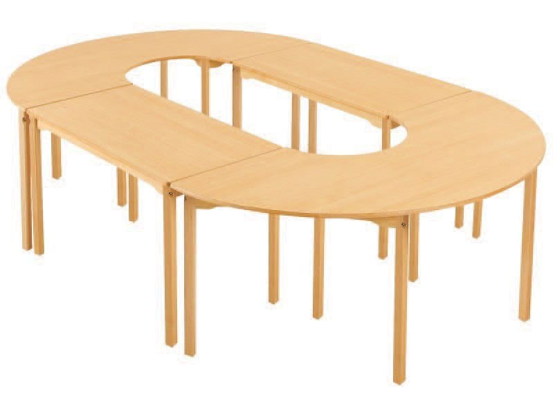 Okulca OK-11687  Naturel Ahşap Anfi Masa Gurbu  300*120*54 cm