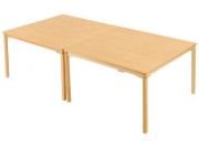 Okulca OK-11685 Naturel Ahşap Çiftli Masa Grubu  240*120*54 cm
