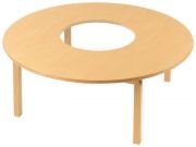 Okulca OK-11657 Naturel Ahşap Yuvarlak Oyun Masası 120 Q 54  cm