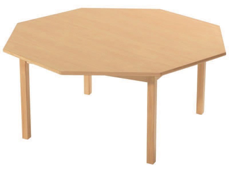 Okulca OK-11674 Naturel Ahşap Sekizgen Masa  120 Q 54  cm