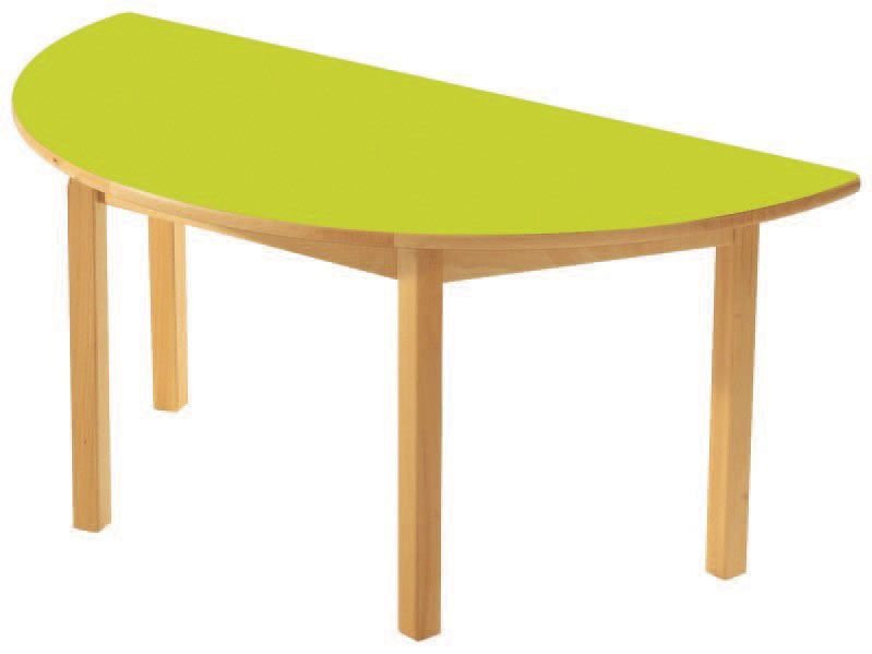 Okulca OK-11663 Ahşap Yarım Daire Masa  120*60*54 cm
