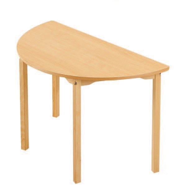 Okulca OK-11659 Naturel Yarım Daire Masa  120*60*54 cm