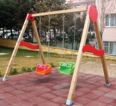 Okulca SL-3030 İkili Ahşap Salıncak 180*300 cm