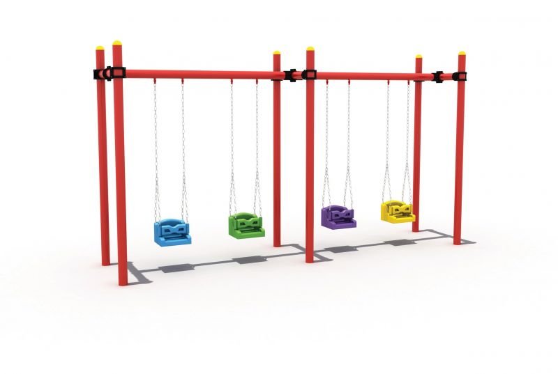 Okulca SL-3150  Dörtlü Metal Salıncak