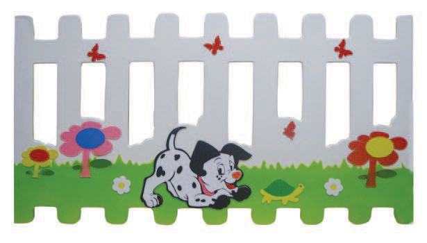 Okulca TFÇ-156 Benekli Köpek Figürlü Kreş Çiti 100*70 cm