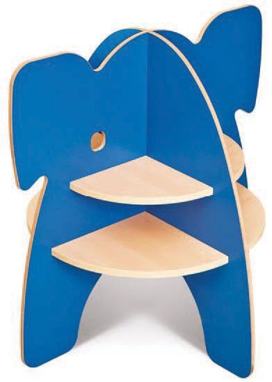 Okulca OK-13565-B Oval Fil Kitaplık  80*40*80 cm