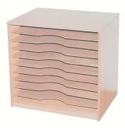 Okulca OK-13542 Yatay Fon Karton Dolabı 75*54*75 cm