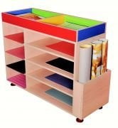 Okulca OK-13551 Fonksiyonel Fon Karton Dolabı 110*54*85 cm