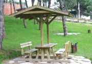 Okulca PK-4650  Çatılı Piknik Masası 200*200 cm