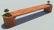 Okulca BK-5030 Saksılı Bank 300*50 cm