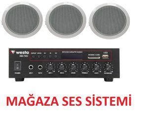 Westa Mağaza Ses Sistemi 3'lü Tavan - Eko