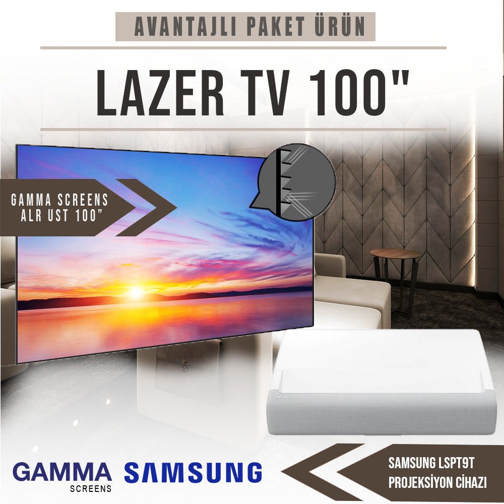 Samsung LSP9T 4K 100 inç UST Lazer TV Paketi 100