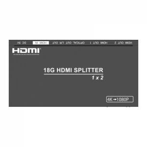 2 Port HDMI Splitter - (Hdmi 2.0b 4K60Hz HDR, Optic Ses Çıkış)