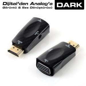 DARK HDMI - VGA ve SES Aktif Dijital-Analog Dönüştürücüsü