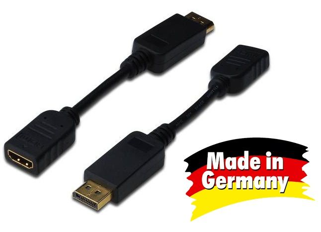 ASSMANN DisplayPort - HDMI Soket, 0,15 Metre