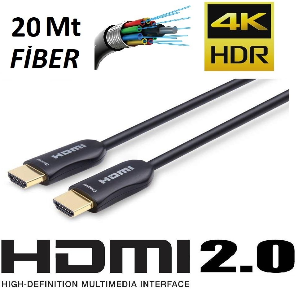 Fiber HDMI 2.0 4K HDR Kablo 20 mt