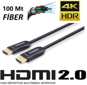 Fiber HDMI 2.0 4K HDR Kablo 100 mt