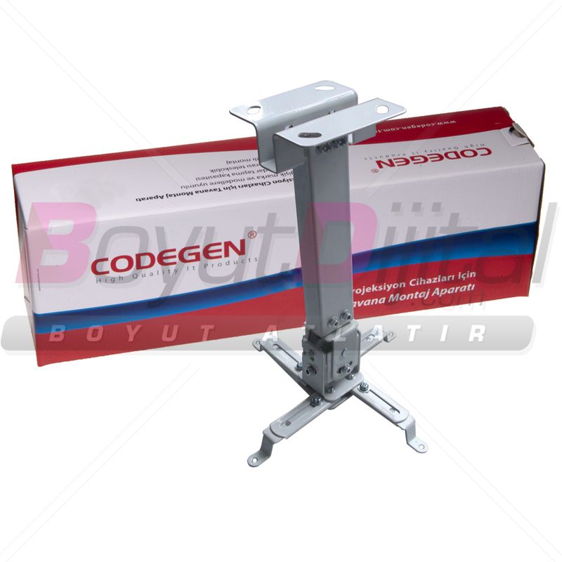 Codegen COD-H30 Teleskopik Tavan/Duvar Projeksiyon Askı Aparatı - 30-60 cm - Projektör Askı Aparatı