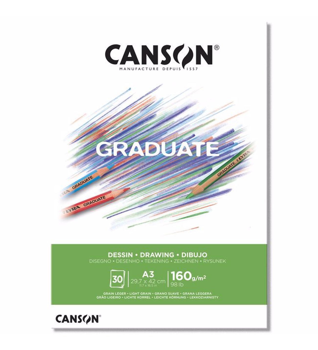 Canson Graduate Drawing Çizim Defteri A3 160gr 30 Yaprak