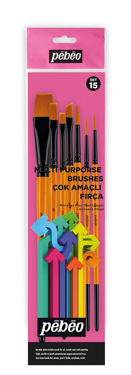Pebeo Çok Amaçlı Fırça Seti - Set 15