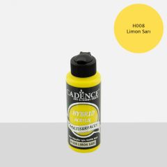 Cadence Hybrid Multisurface Akrilik Boya H-008 Limon Sarı 120 ml